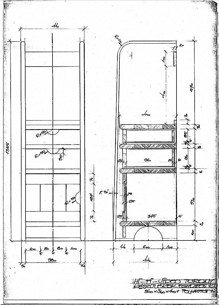 Hi-fi polc és tároló